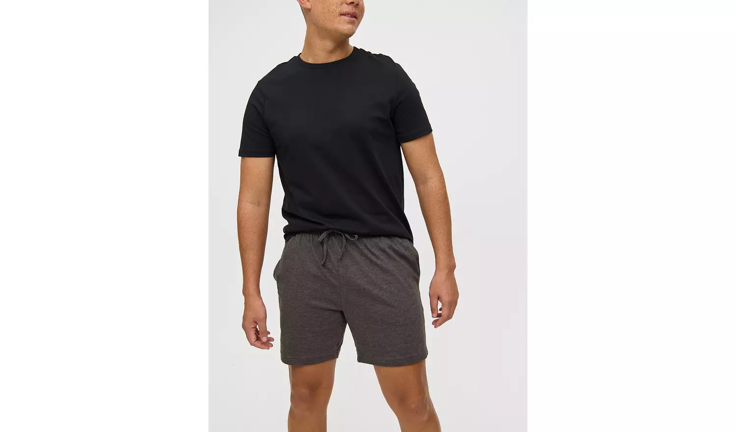 Black & Grey Jersey Pyjama Shorts 2 Pack S