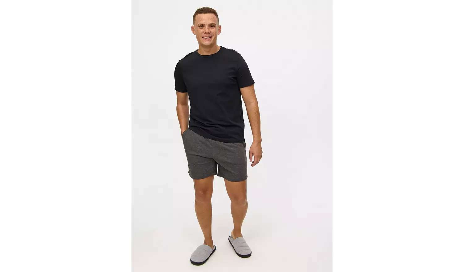 Black & Grey Jersey Pyjama Shorts 2 Pack XL