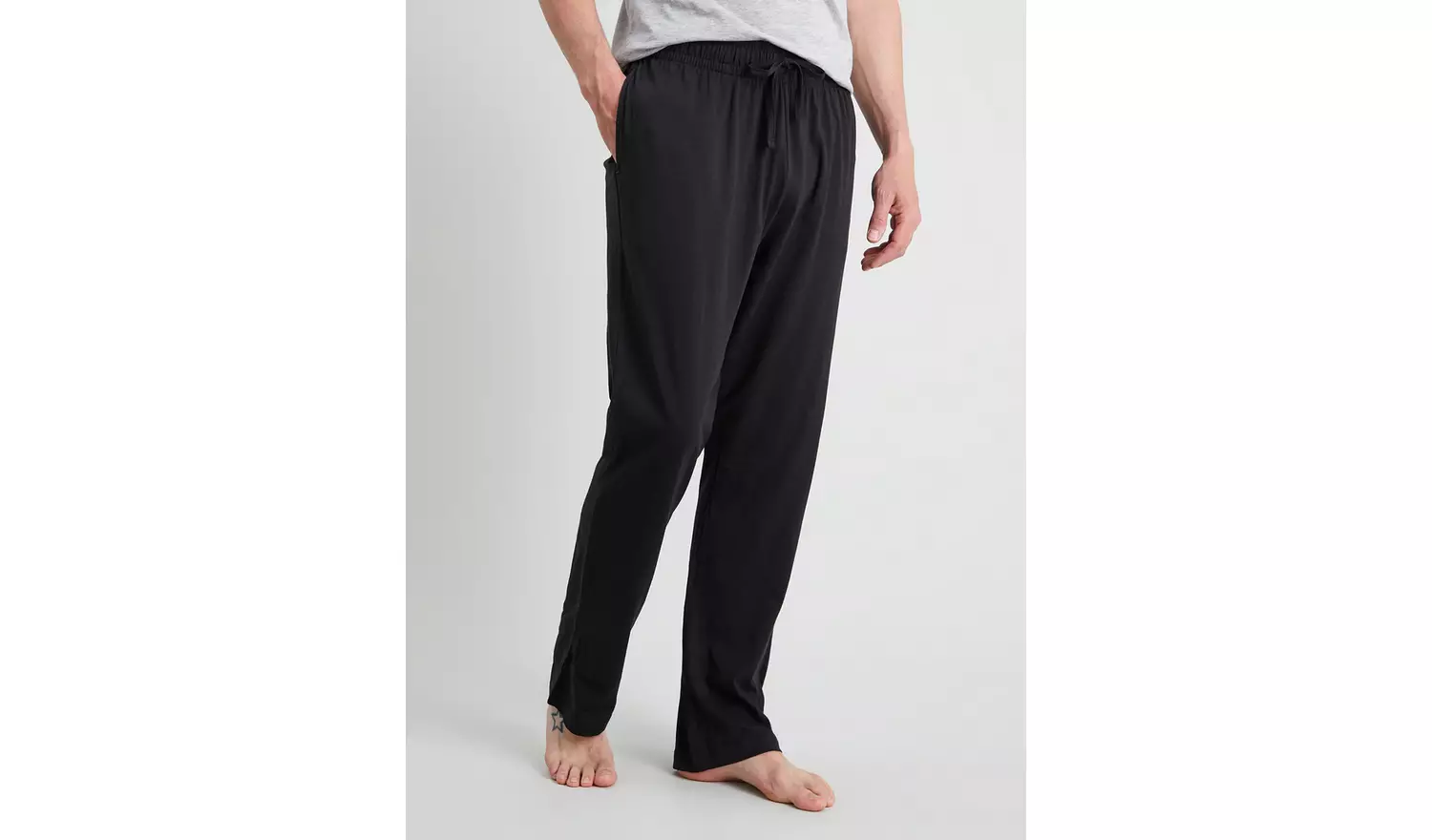 Black & Charcoal Jersey Pyjama Bottoms 2 Pack S