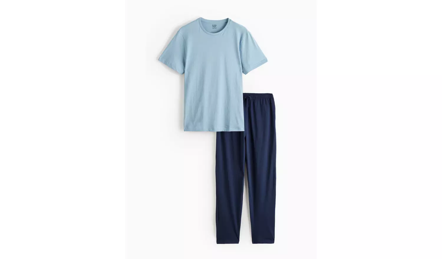 Light Blue T-Shirt & Navy Bottoms Pyjama Set XXL