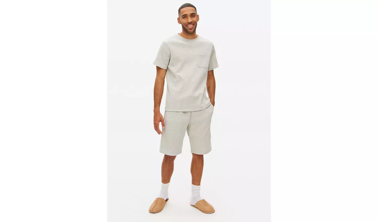 Grey Waffle Coord Shorts XXL