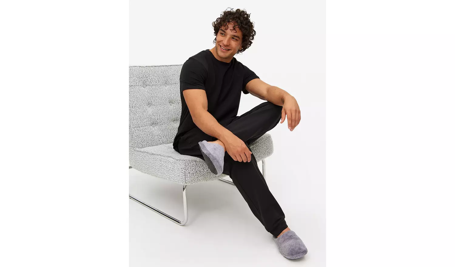 Black & Grey Pyjama T-Shirt 2 Pack S