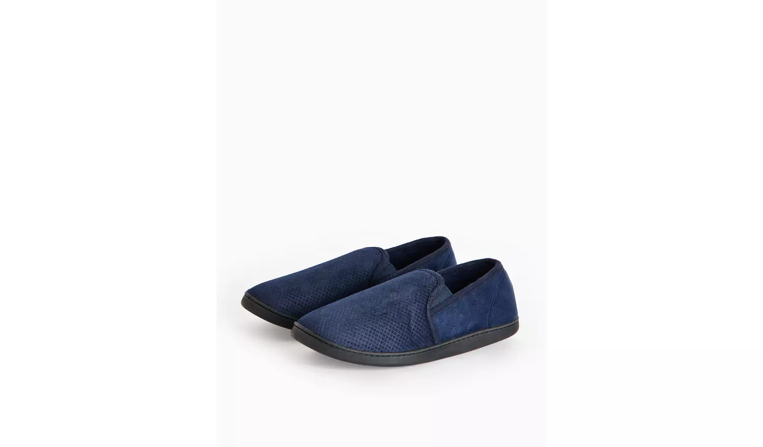 Navy Diagonal Square Full Slippers With Arch Support 8