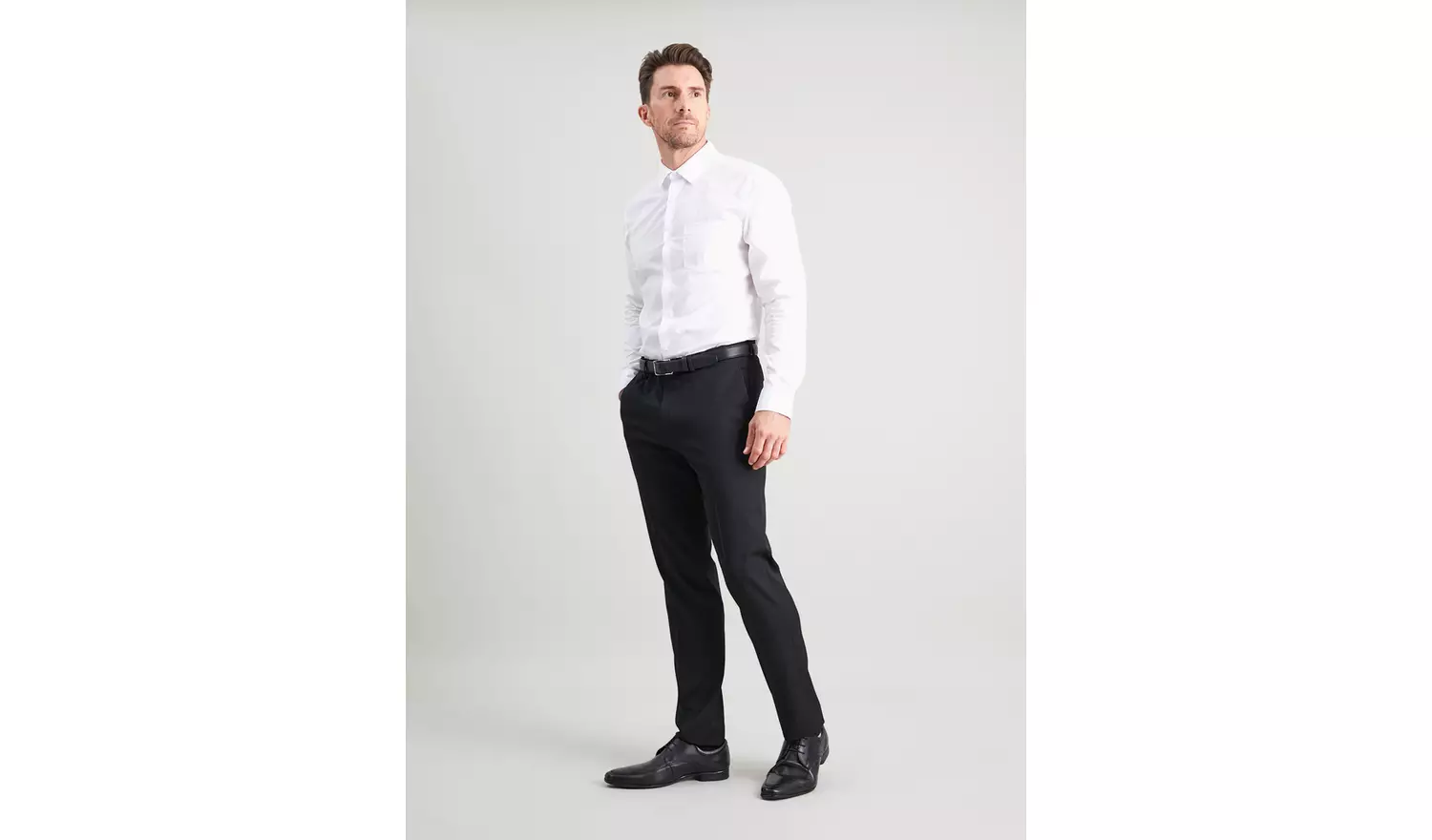 White Slim Fit Long Sleeve Shirt 5 Pack - 14