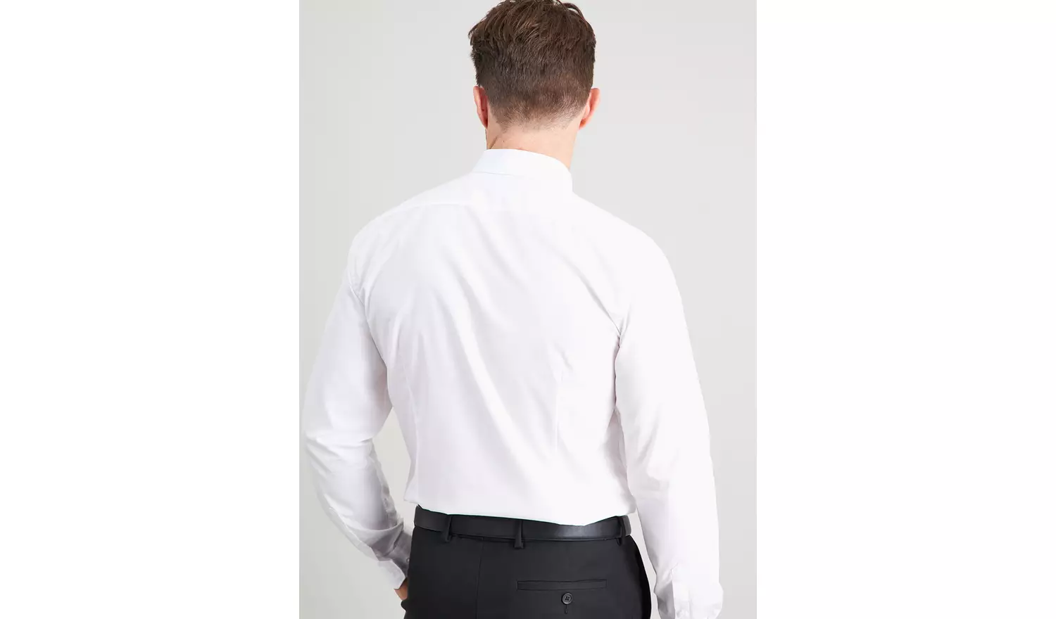 White Slim Fit Long Sleeve Shirt 5 Pack - 14