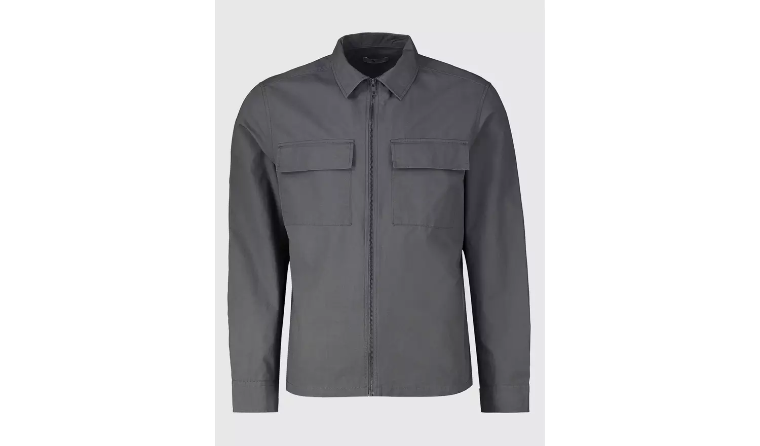 Charcoal Grey Zip-Through Lightweight Technical Jacket - L