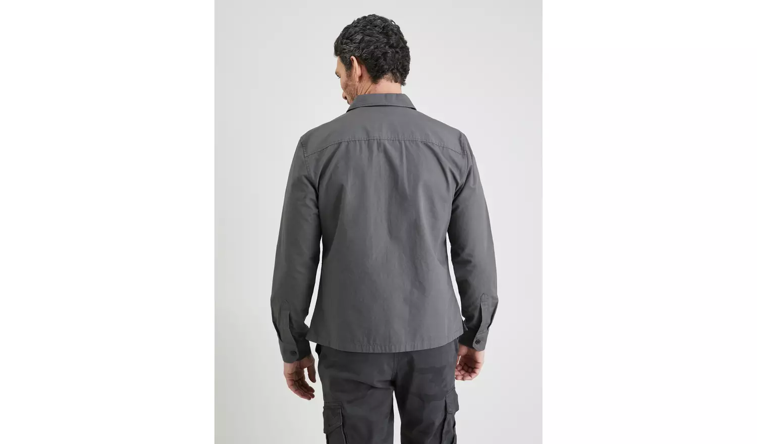 Charcoal Grey Zip-Through Lightweight Technical Jacket - M