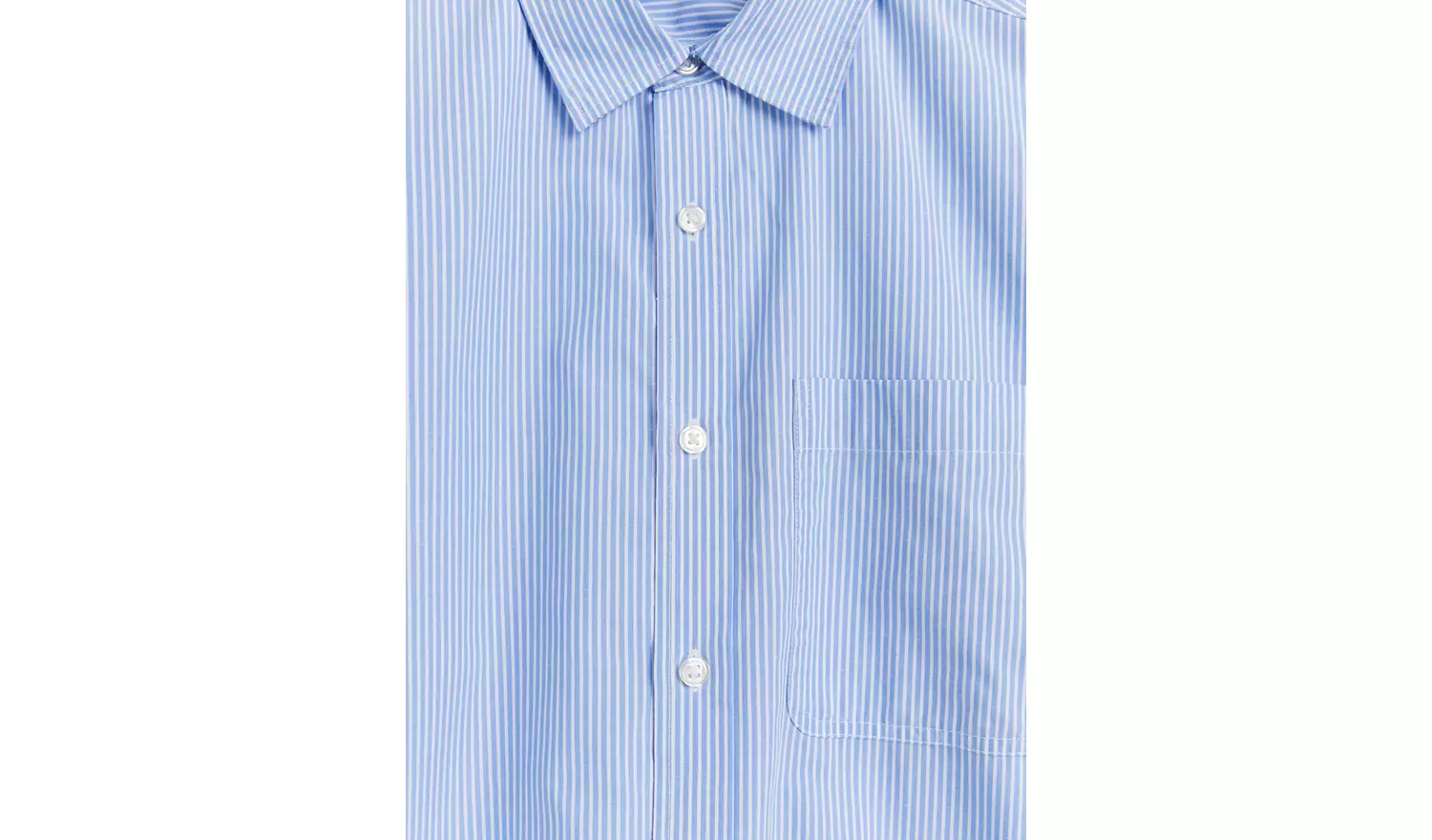 Blue Butchers Stripe Regular Fit Shirt L