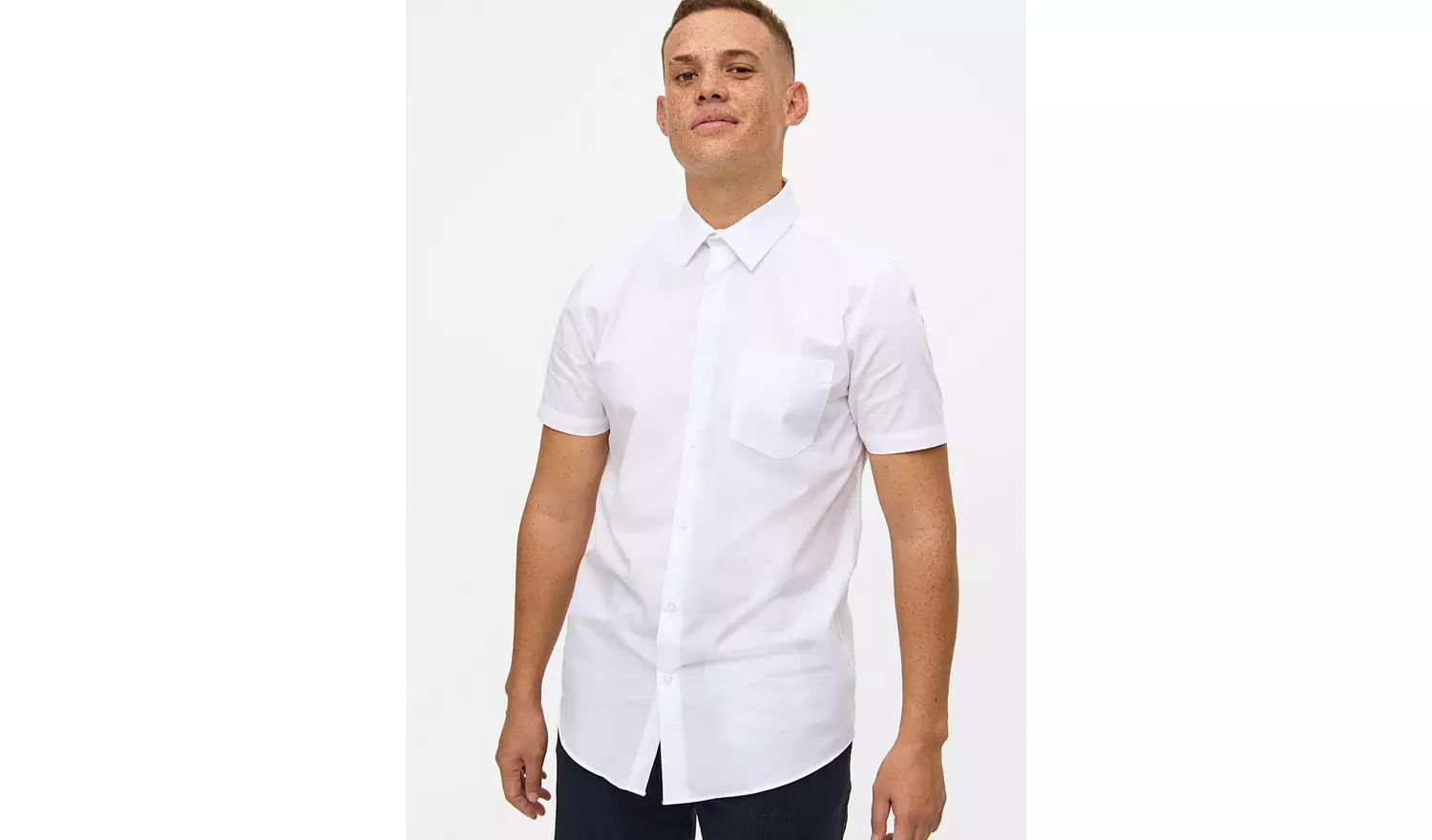White Regular Fit Short Sleeve Shirts 2 Pack 15