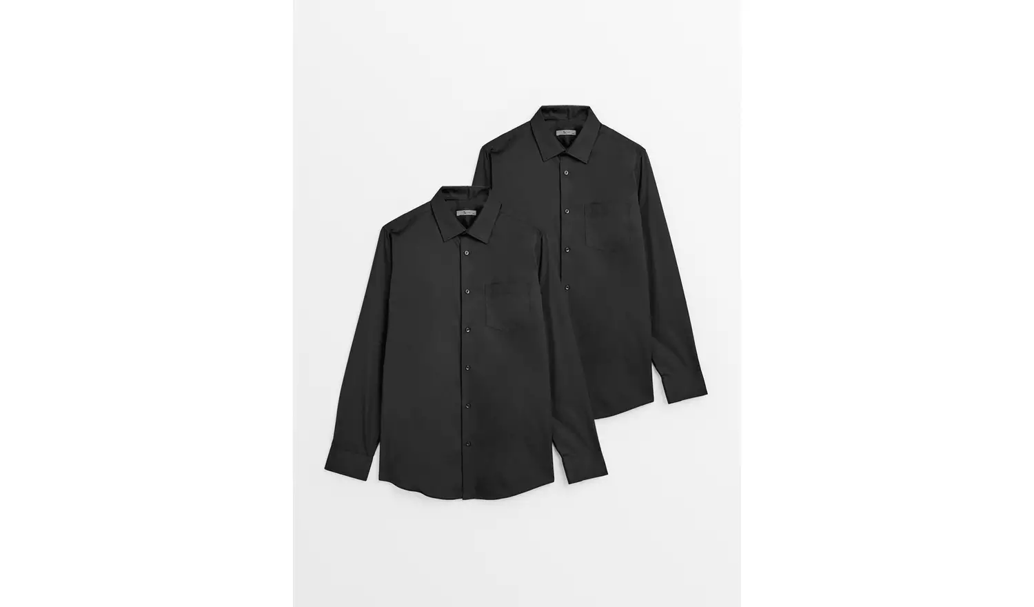 Black Regular Fit Formal Shirt 2 Pack 17.5