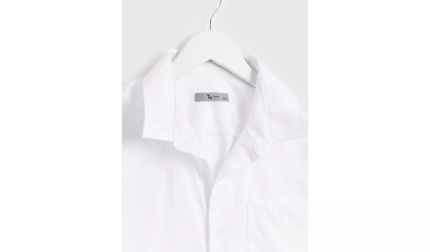 White Regular Fit Cotton Twill Long Sleeve Shirt 20