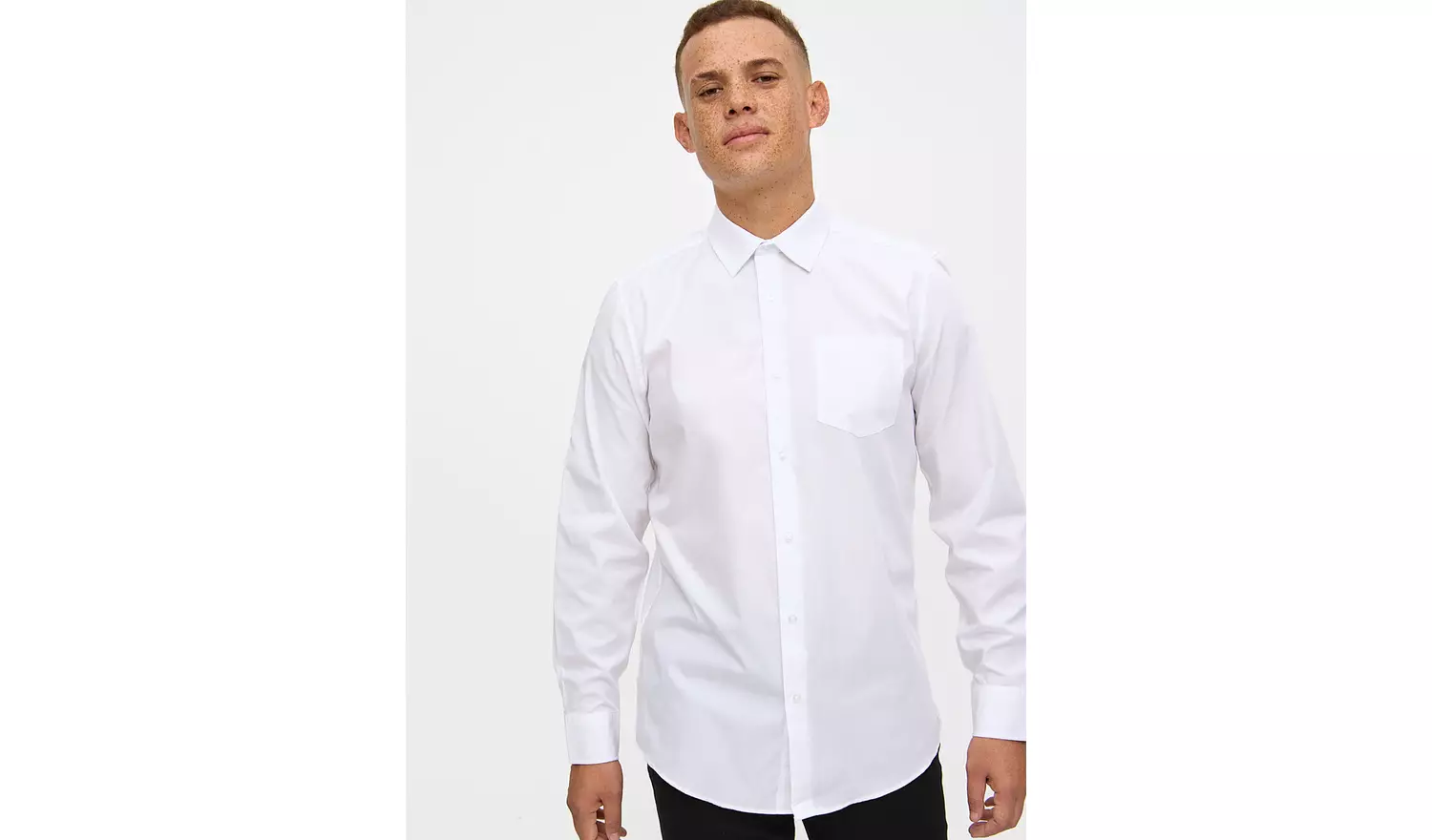 White Regular Fit Long Sleeve Shirts 5 Pack 17