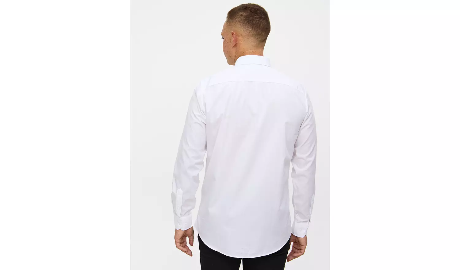 White Regular Fit Long Sleeve Shirts 5 Pack 18.5