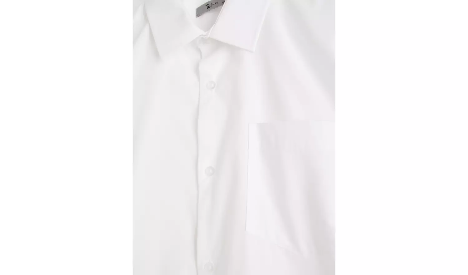 White Regular Fit Short Sleeve Shirts 5 Pack 19