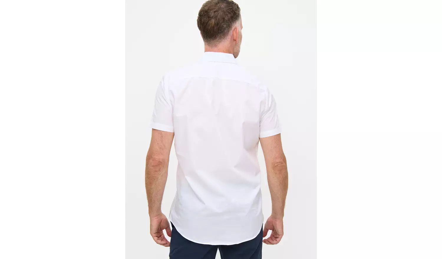 White Regular Fit Short Sleeve Shirts 5 Pack 16