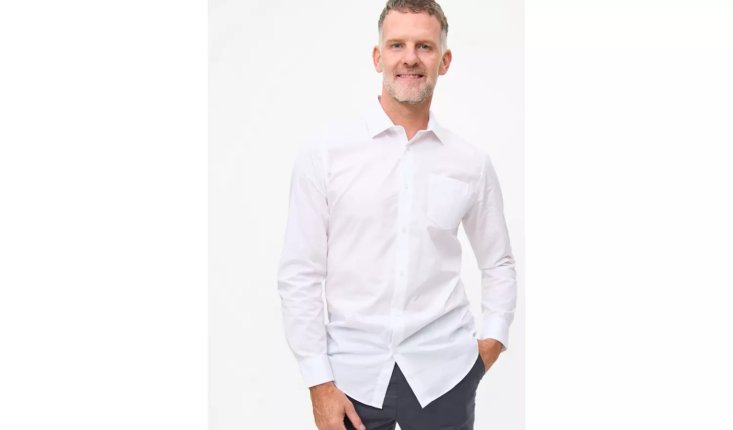 White Slim Fit Long Sleeve Shirts 5 Pack19