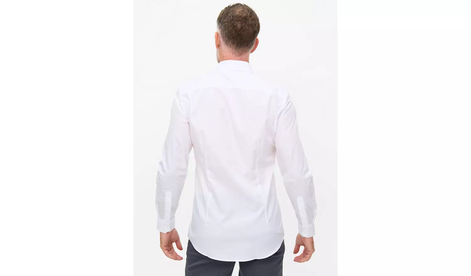 White Slim Fit Long Sleeve Shirts 5 Pack21