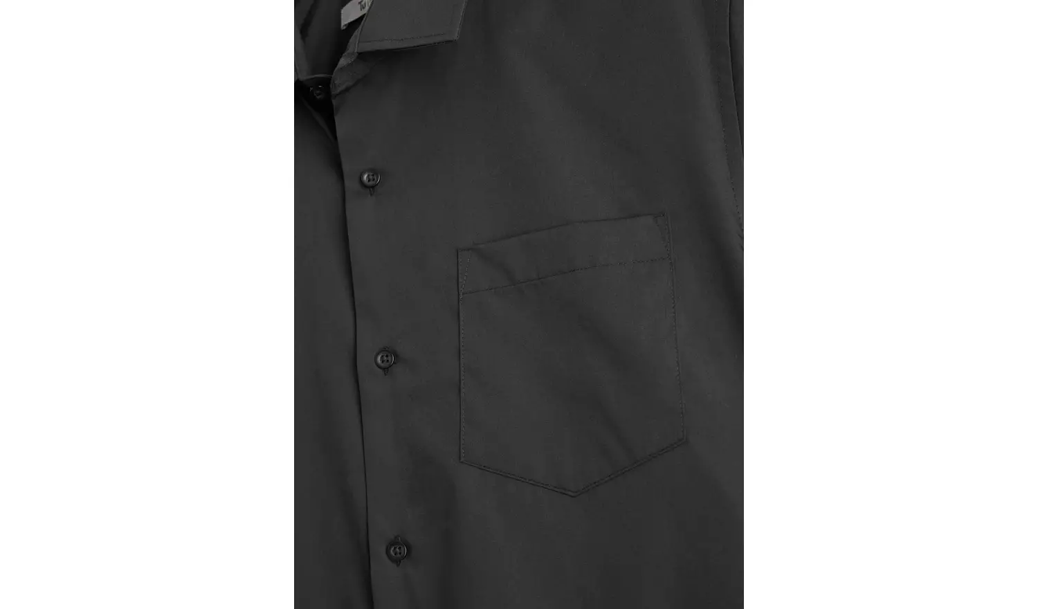 Black Regular Fit Short Sleeve Shirts 2 Pack 14.5