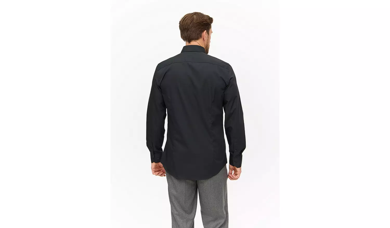 Black Slim Fit Long Sleeve Shirts 2 Pack 14