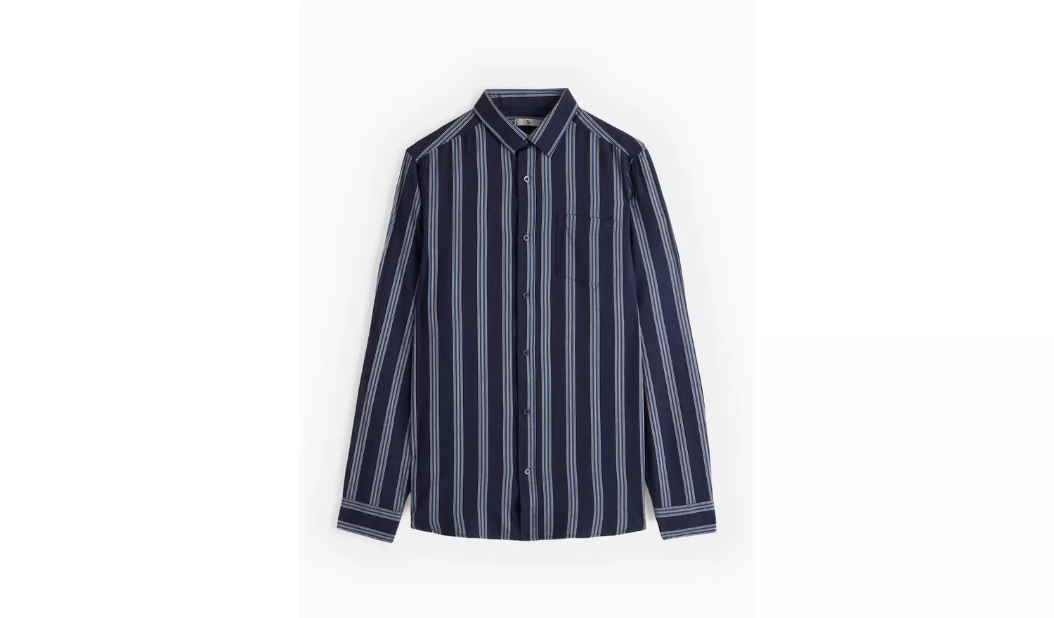 Navy Vertical Stripe Shirt XL