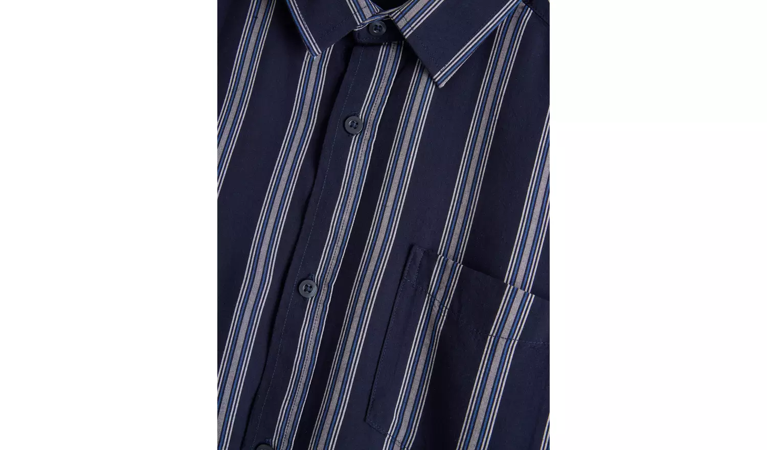 Navy Vertical Stripe Shirt S