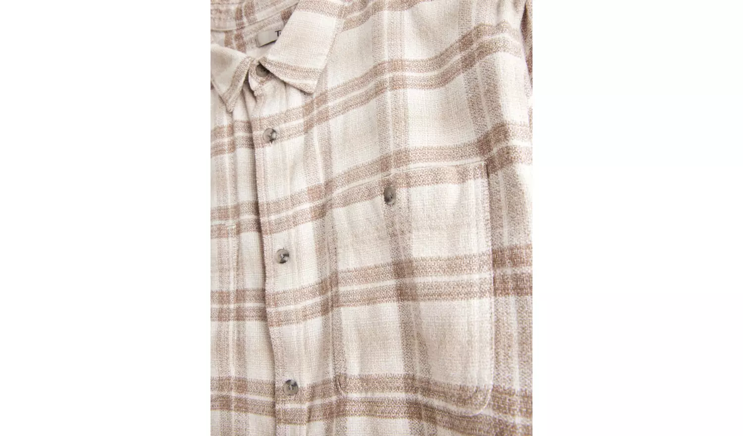 Neutral Check Textured Shirt S