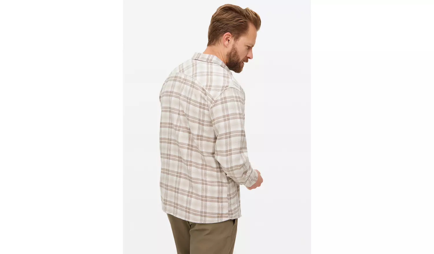 Neutral Check Textured Shirt S