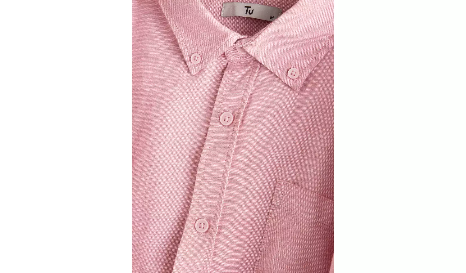 Pink Long Sleeve Oxford Shirt XXXXL