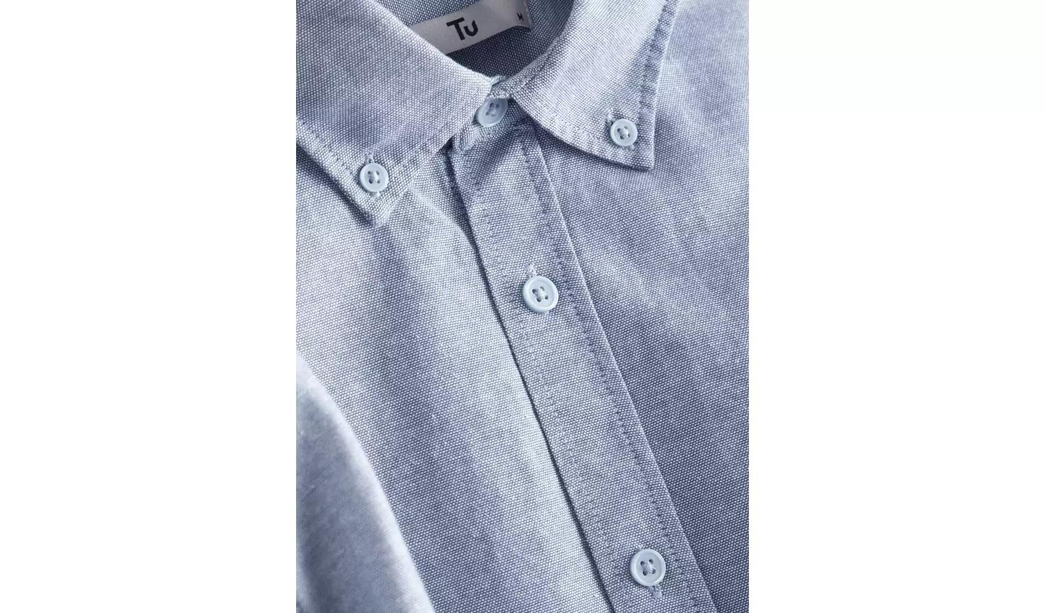 Blue Long Sleeve Oxford Shirt S
