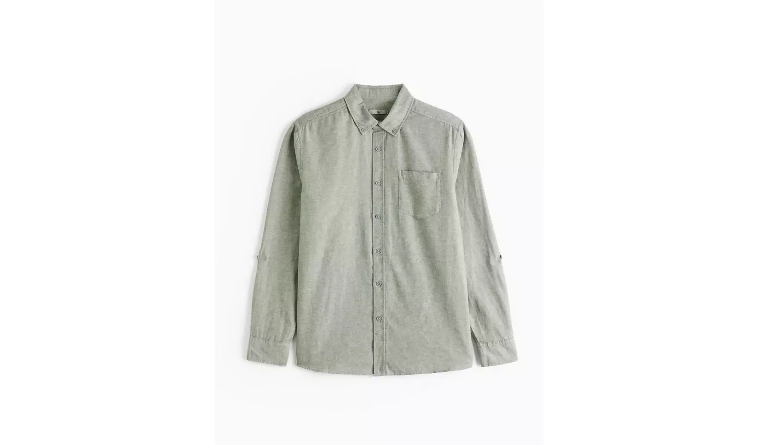 Khaki Long Sleeve Oxford Shirt M