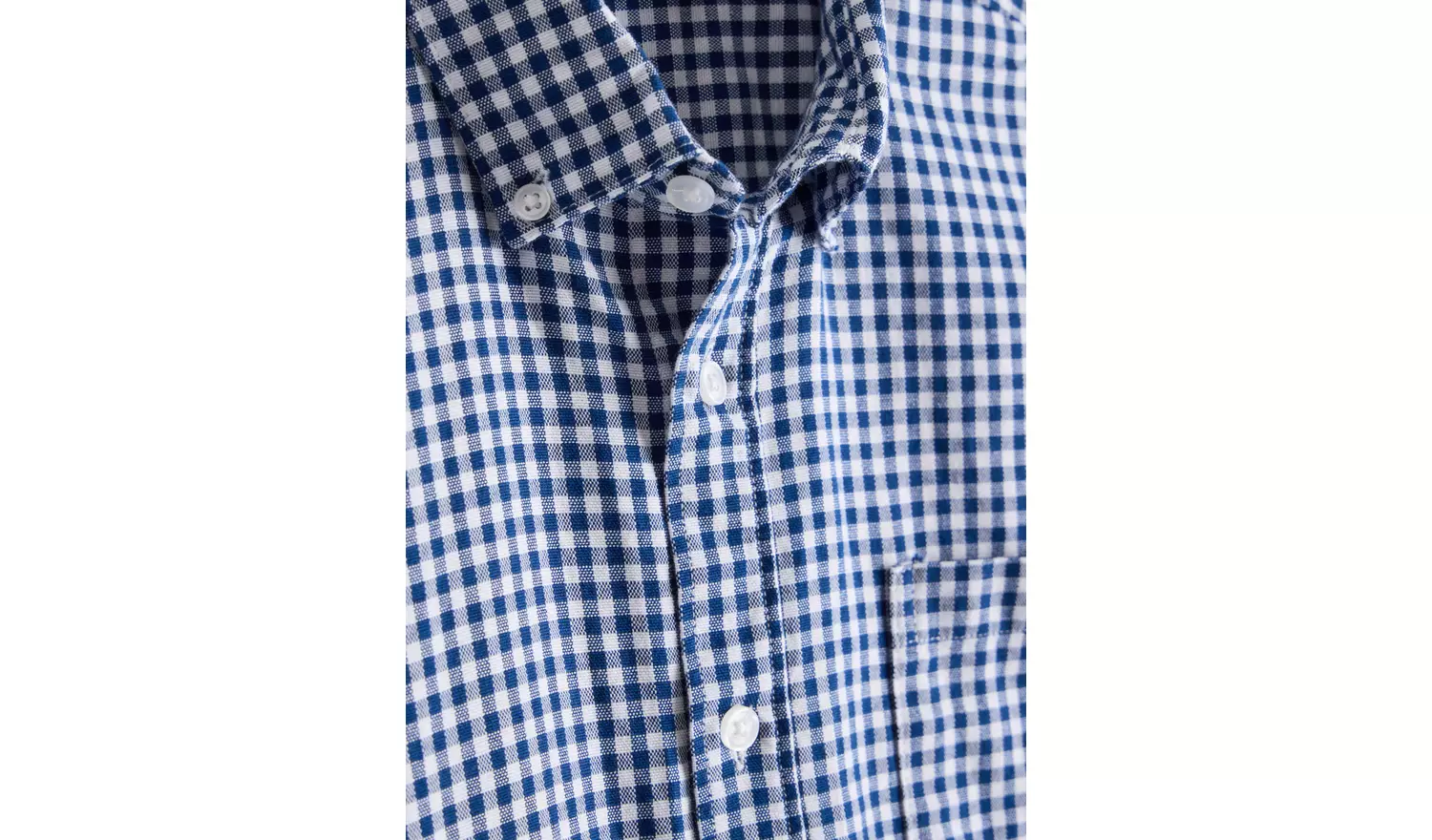 Navy Gingham Oxford Shirt S