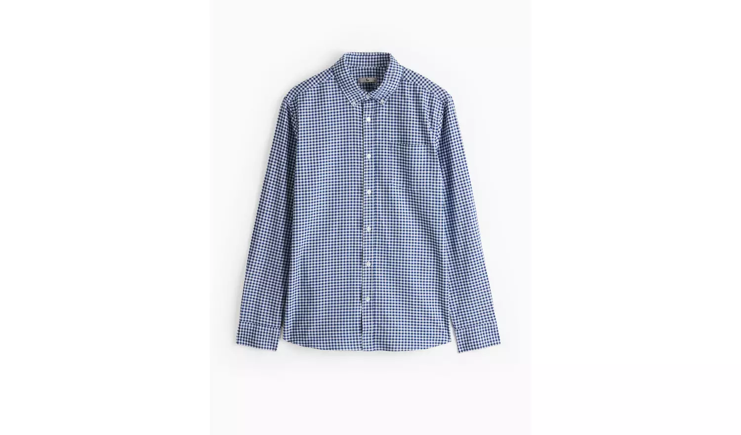 Navy Gingham Slim-Fit Oxford ShirtS
