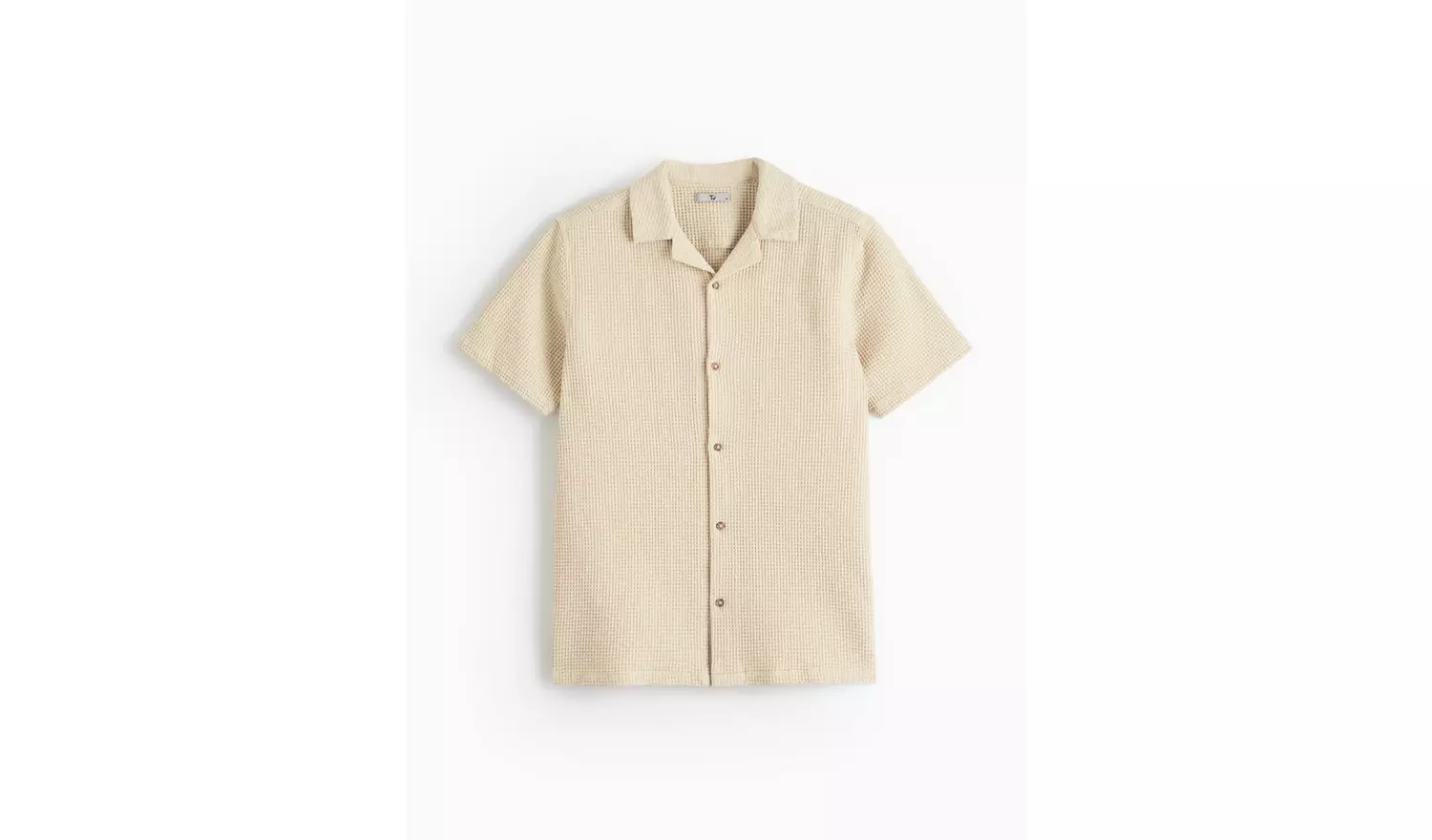 Stone Waffle Textured Shirt XL