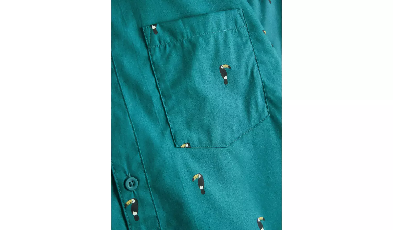 Teal Toucan Printed Shirt M