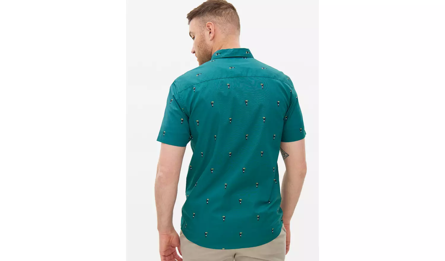 Teal Toucan Printed Shirt M
