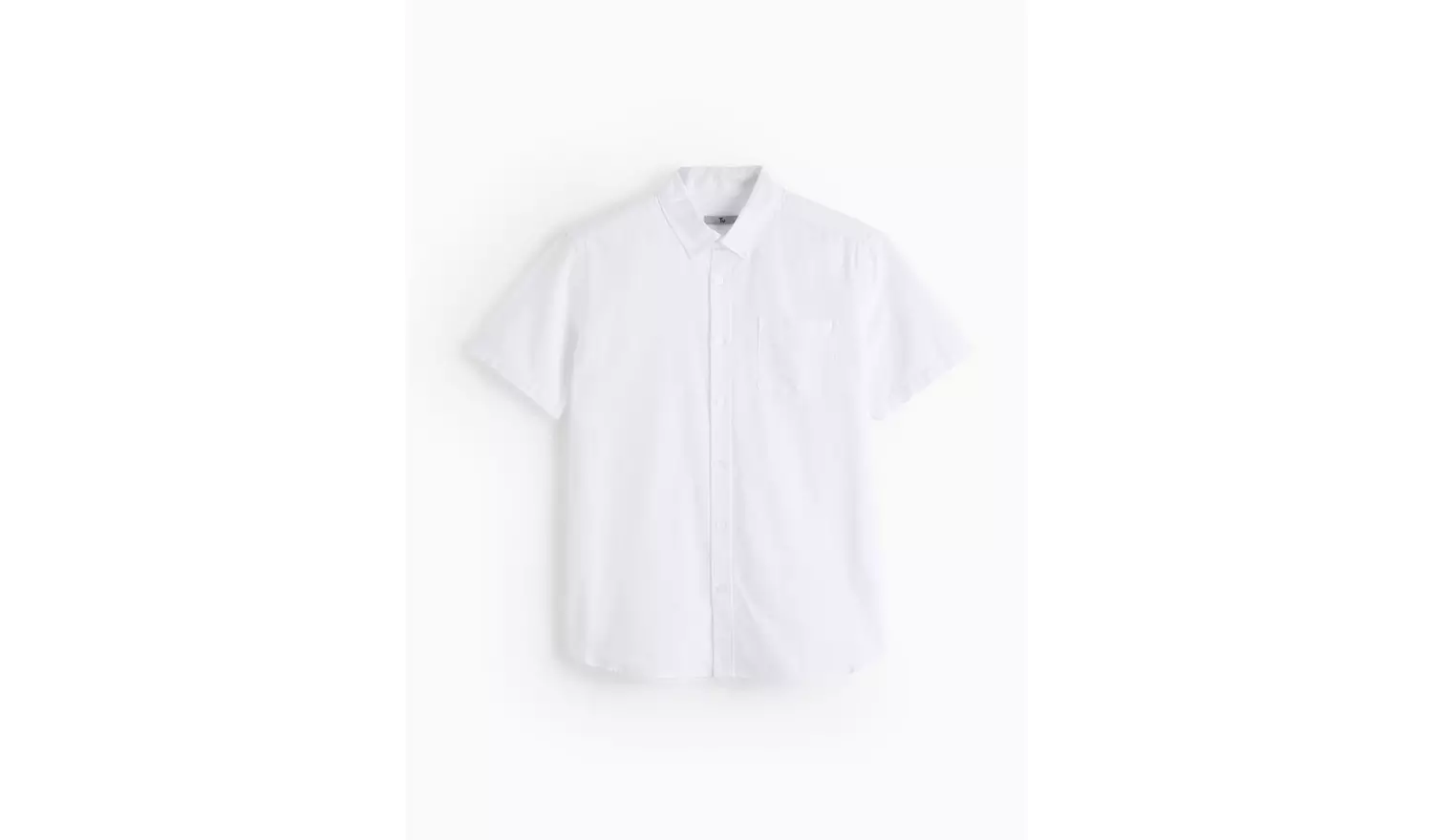 Short Sleeve White Oxford Shirt XL