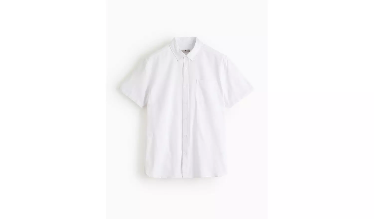 White Short Sleeve Slim Fit Oxford Shirt XXXL