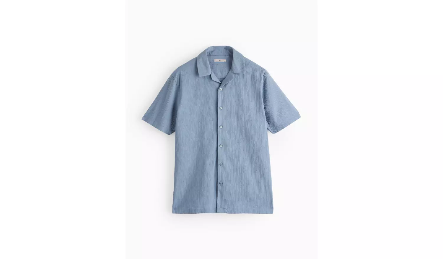 Blue Revere Collar Seersucker Shirt XXXL