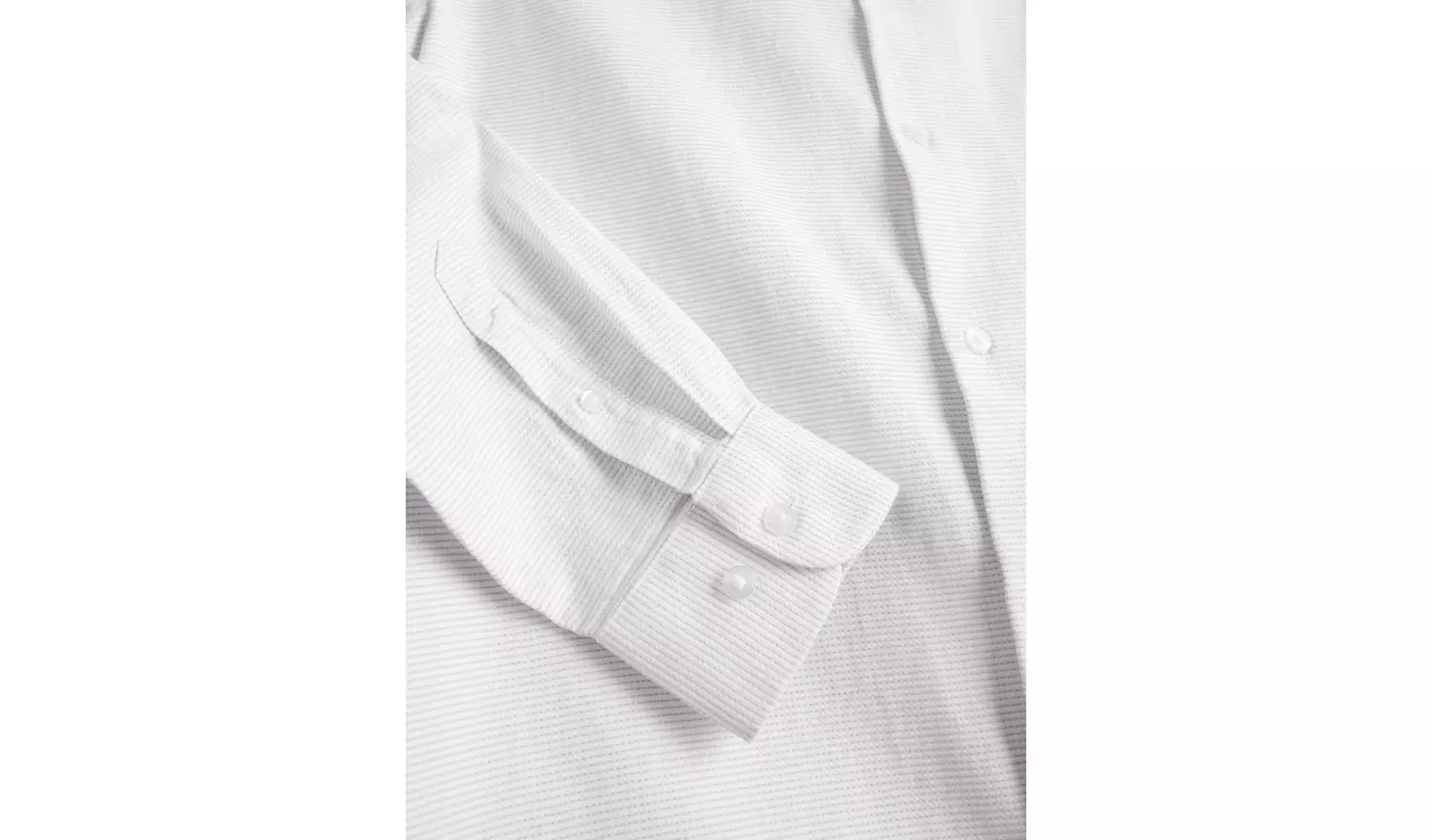 Grey Dobby Stripe Long Sleeve Shirt XXL