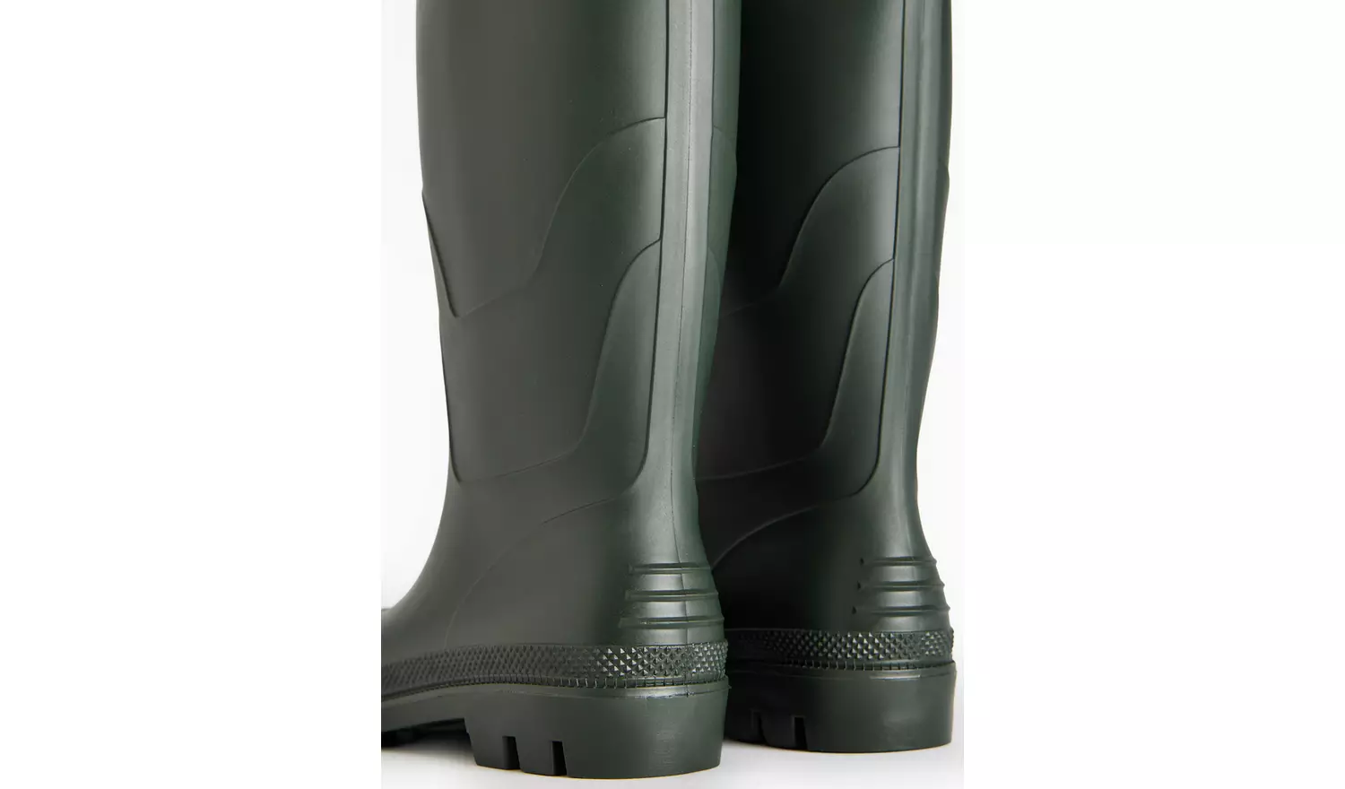 Khaki Calf Length Rubber Wellies 7