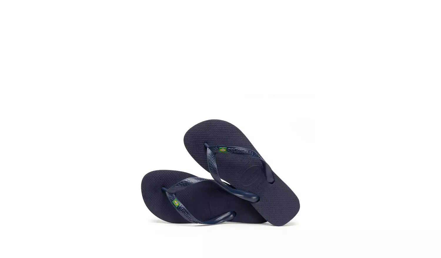 HAVAIANAS Brasil Flip Flops Navy Blue 37/38