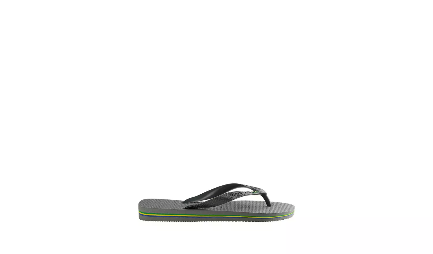 HAVAIANAS Brasil Flip Flops Steel Grey 37/38