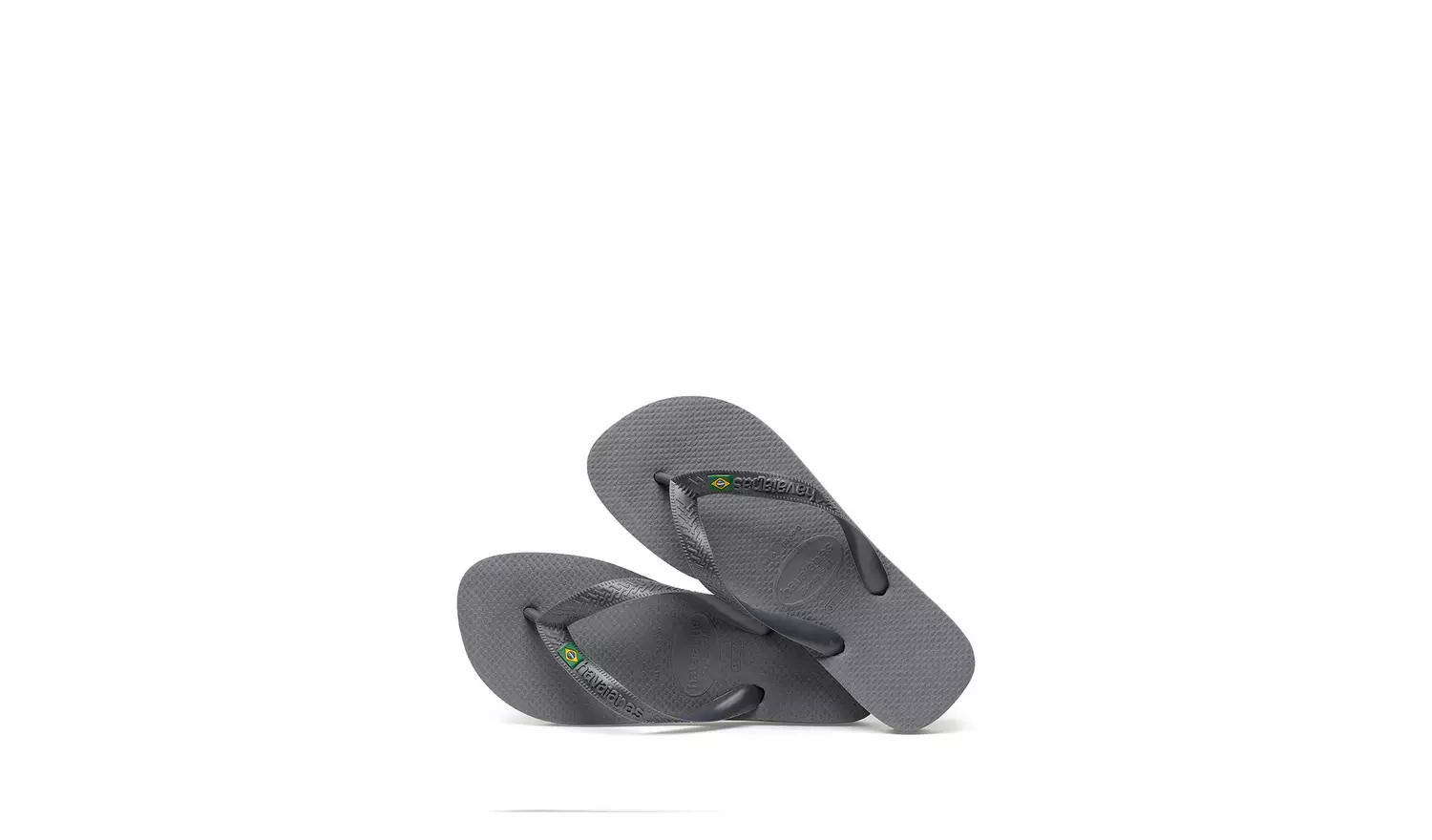 HAVAIANAS Brasil Flip Flops Steel Grey 39/40