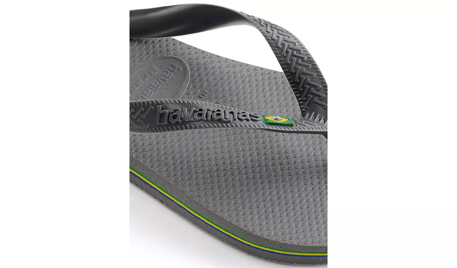 HAVAIANAS Brasil Flip Flops Steel Grey 39/40