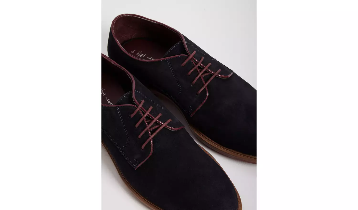 Sole Comfort Navy Suede Derby Shoes - 12