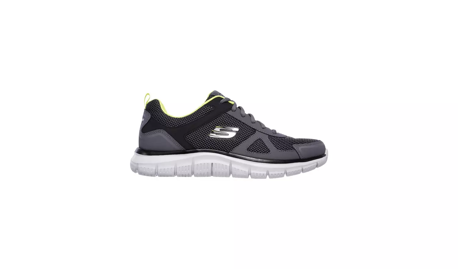 SKECHERS Track Bucolo Sport Shoes Charcoal And Lime 7