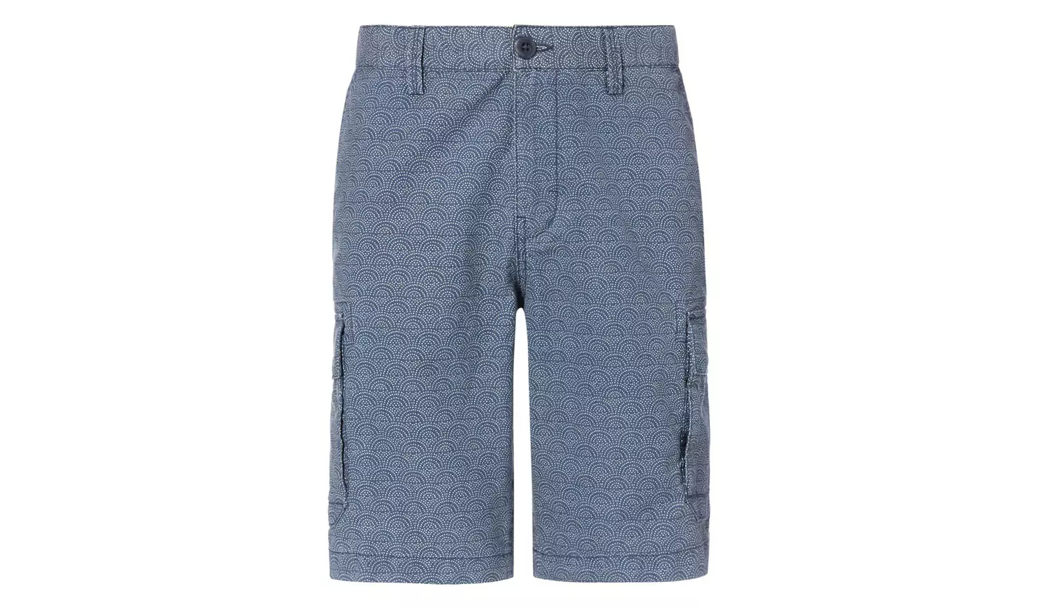 Blue Dot Print Cargo Shorts - 48