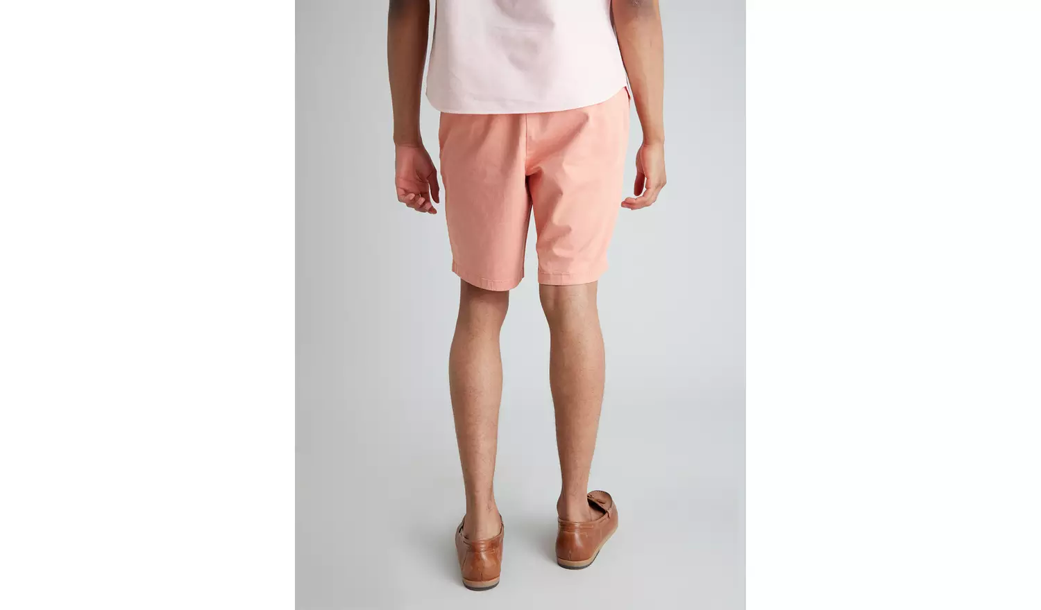 Salmon Pink Chino Shorts - 30
