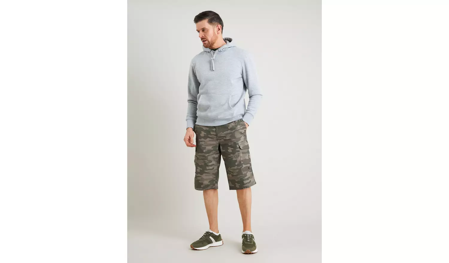 Camo Cargo Long Length Shorts - 48