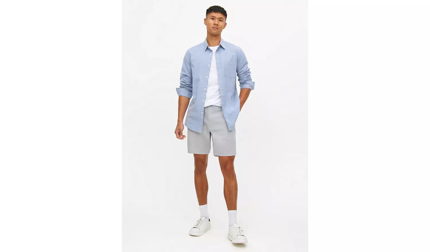 Grey Classic Chino Shorts 30
